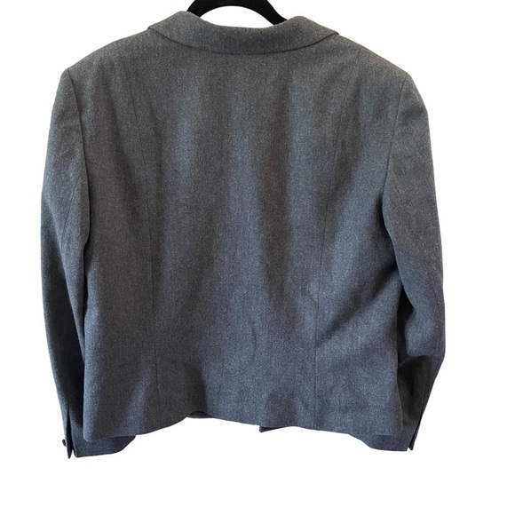 Pendleton Wool One Button Blazer Jacket Lined Pockets Gray  Sz 14W - Picture 3 of 10